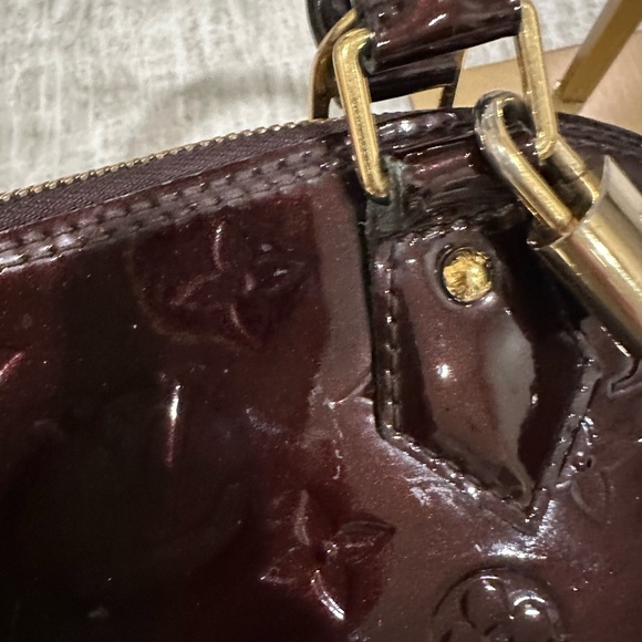 💎✨EXCELLENT 💎✨LOUIS VUITTON Monogram Vernis Alma BB w/DUSTY/COA - Picture 16 of 16